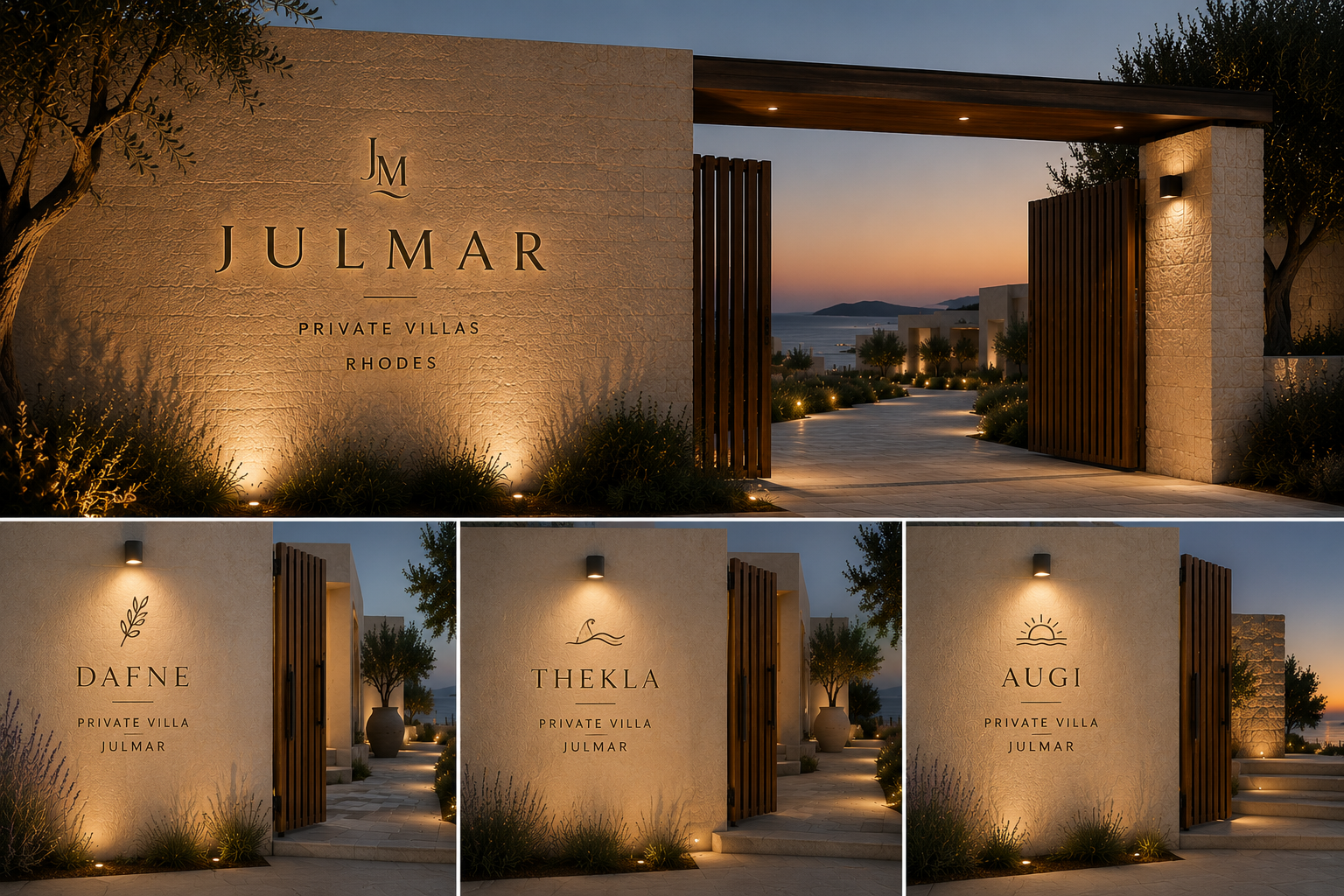 Η είσοδος των JULMAR Private Villas στη Ρόδο